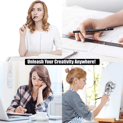 12-PIECE PROFESSIONAL SKETCHING PENCIL SET