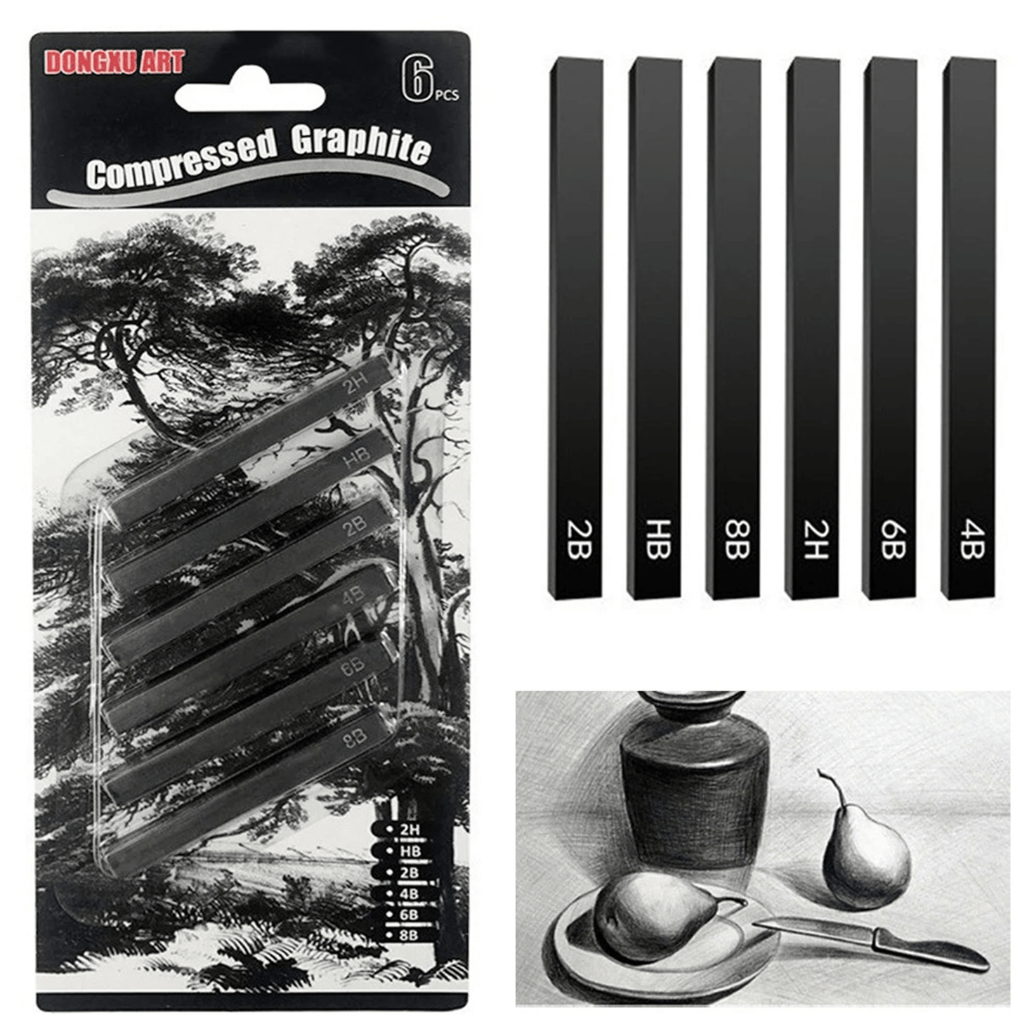 WOODLESS COMPRESSED CHARCOAL STICKS