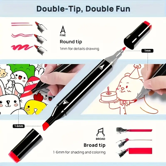 DUAL-TIP ART MARKER PEN SET