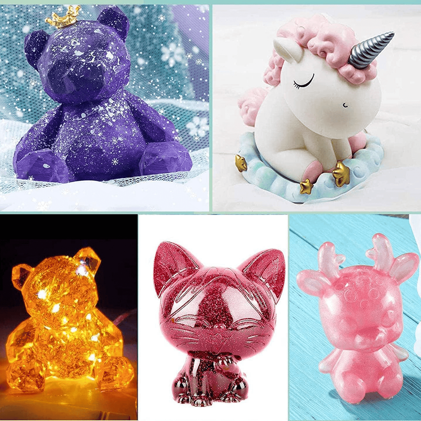 3D ANIMAL RESIN MOLDS SET