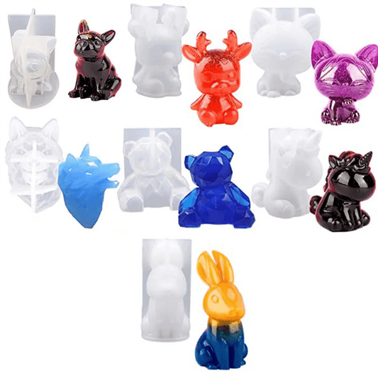 3D ANIMAL RESIN MOLDS SET