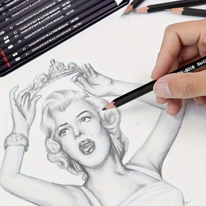 12-PIECE PROFESSIONAL SKETCHING PENCIL SET