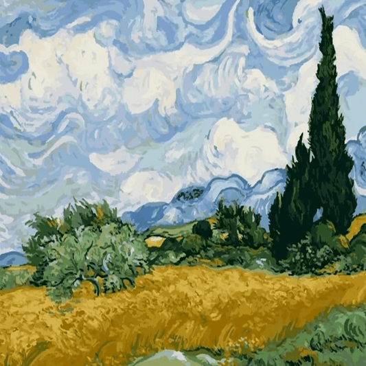 WHEAT FIELD WITH CYPRESSES -VAN GOGH FAMOUS PAINTING