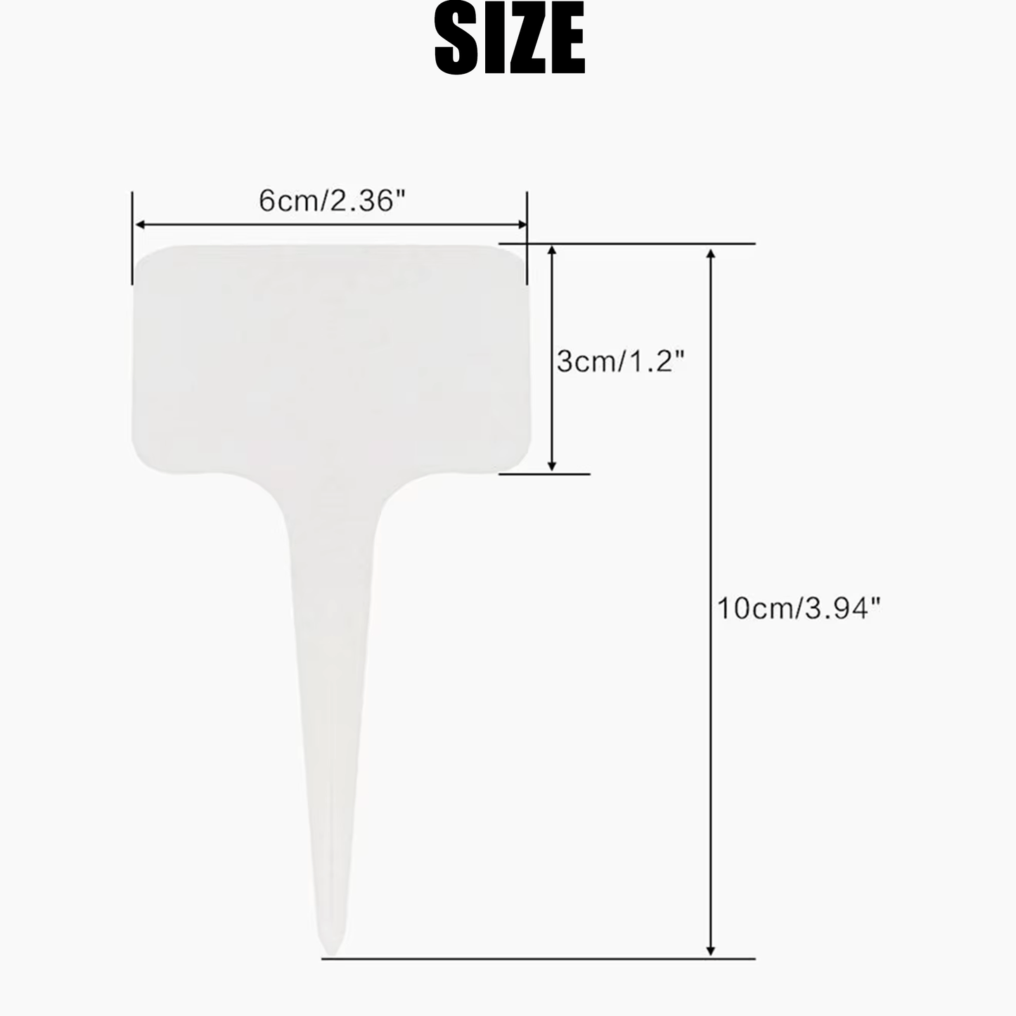 50/100 PCS WHITE PVC PLANT LABELS