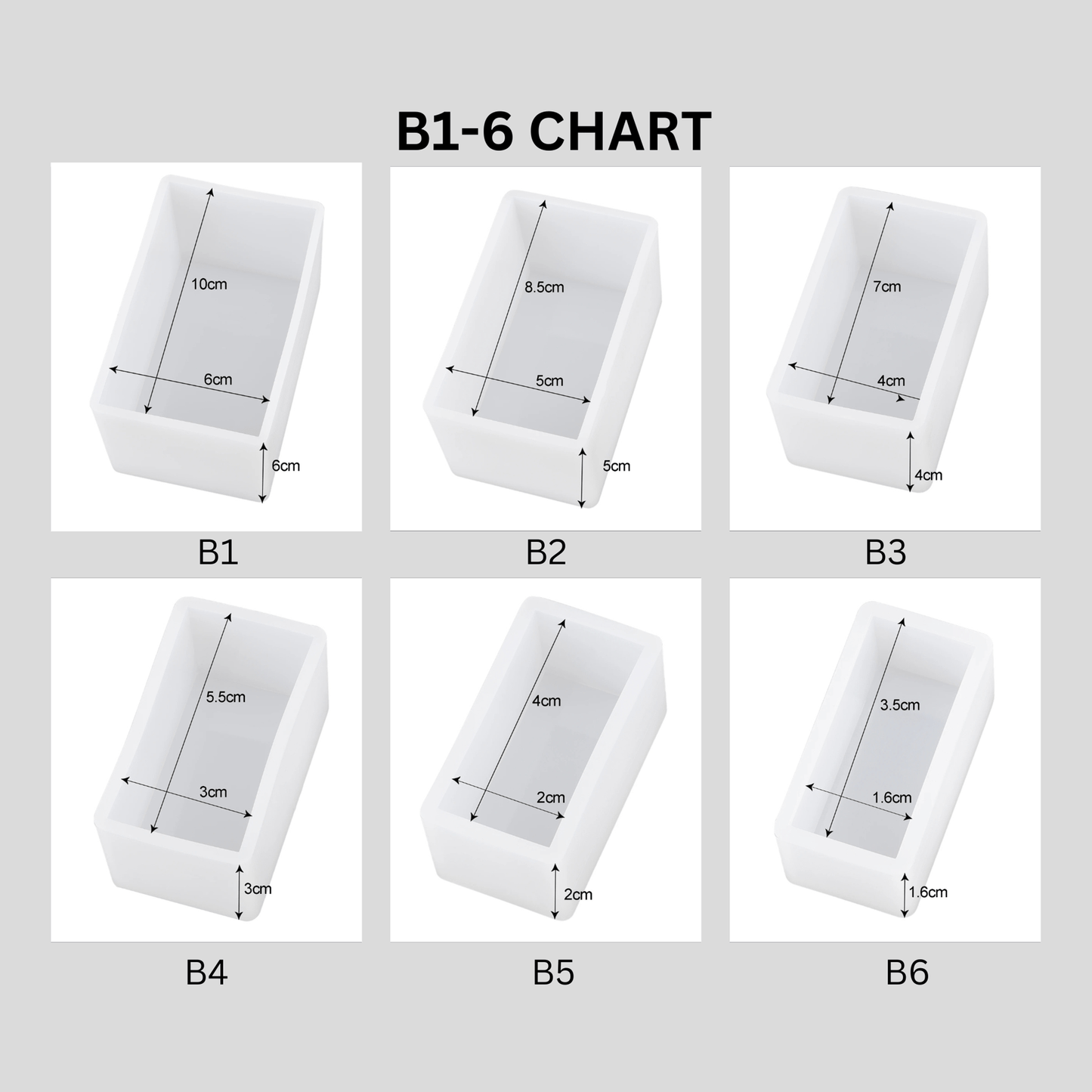 RECTANGLE SHAPE RESIN MOLD